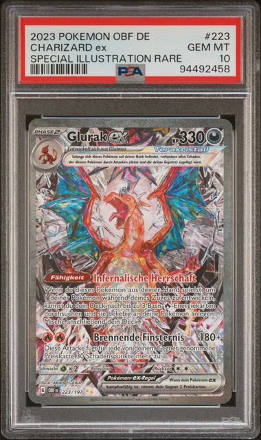 Charizard EX 2023 223 PSA 10 - Deutsch