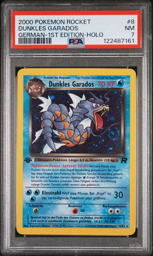 Dunkles Garados 2000 1st Edition PSA 7 - Deutsch