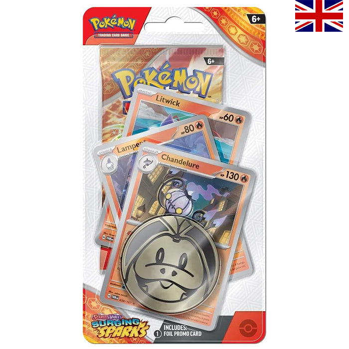 Scarlet & Violet Surging Sparks Premium Blister Chandelure - Englisch
