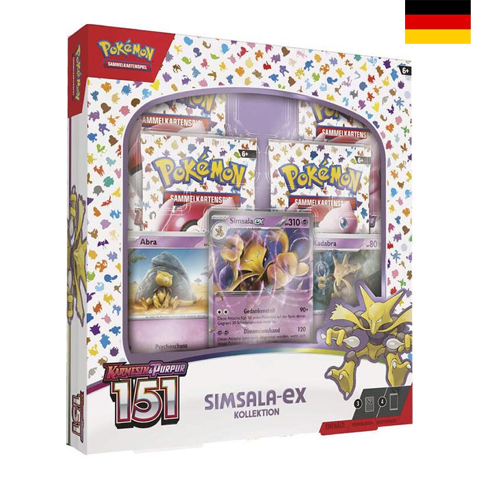 Karmesin & Purpur - Pokémon 151 Simsala Ex-Box - Deutsch