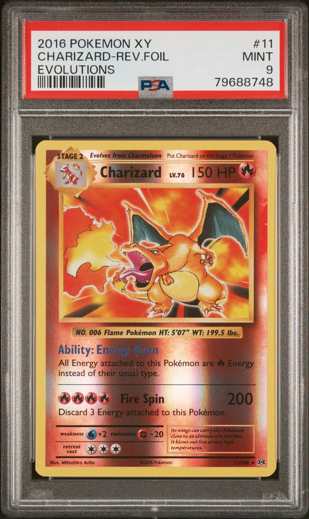 Charizard Rev. Foil 2016 11 PSA 9 - Englisch